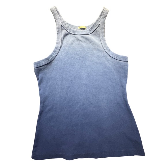 MOTHER The Chin Up Tank Top‎ Blue Ombre Sleeveless Casual Ribbed Knit - Picture 2 of 8